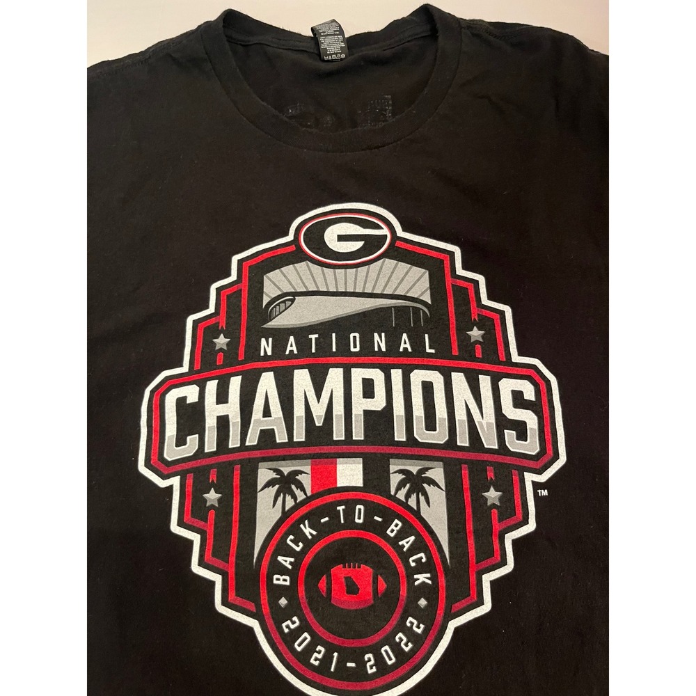 Georgia Bulldogs Back to Back National Champions Shirt Mens XL Ford Tough Black